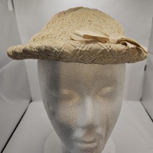 vintage straw small hat
