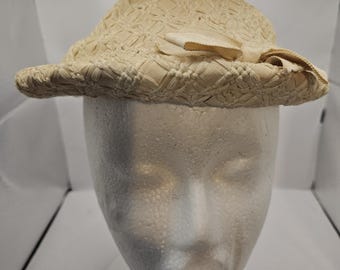 sombrero pequeño de paja vintage