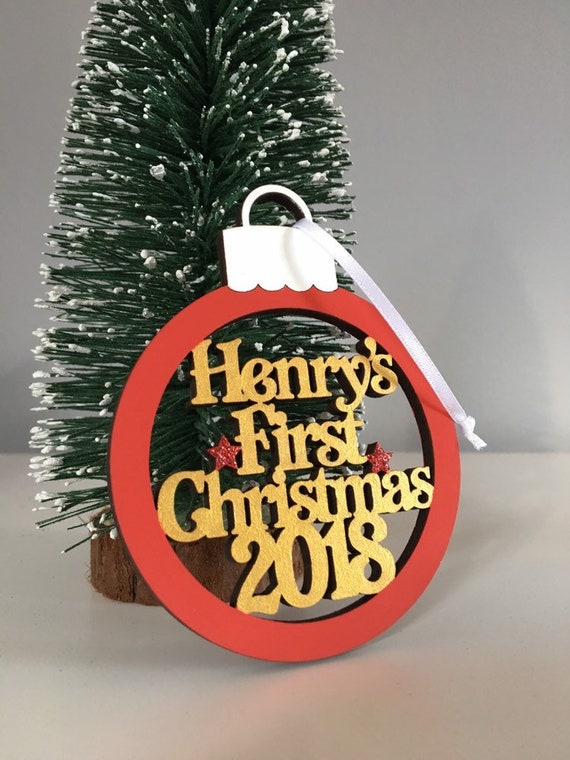 personalised baby first christmas tree decorations