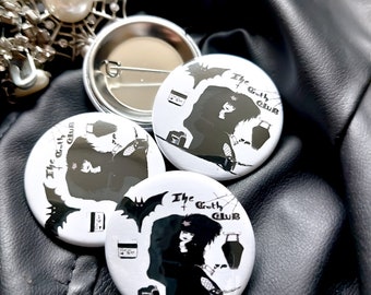 The Goth Club gothic rock post punk alternative bat cave 38mm  pin Badge