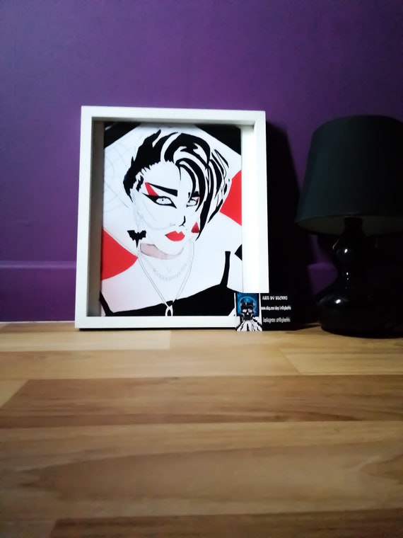 Original A4 Patrick Nagel Inspired 80s Goth Art Print - Etsy