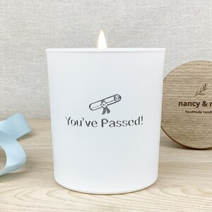 Congratulations You've Passed Candle, Exam Success Gift, Graduation Present, Diploma Achievement Keepsake, University College Result Idea