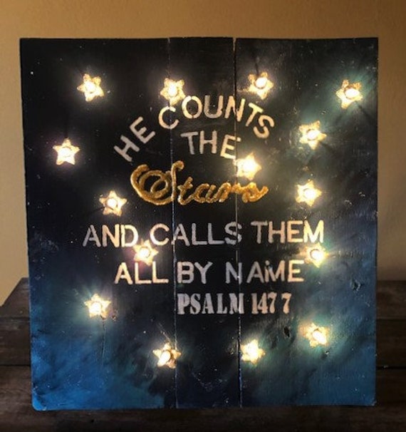 he counts the stars one and all he counts the stars one and all