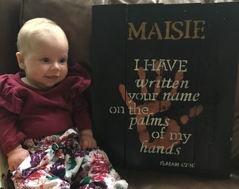 Scripture Print Isaiah 49:16 I Have Written Your Name Scripture Print March of Dimes Donation Sympathy Gift Remembrance Gift