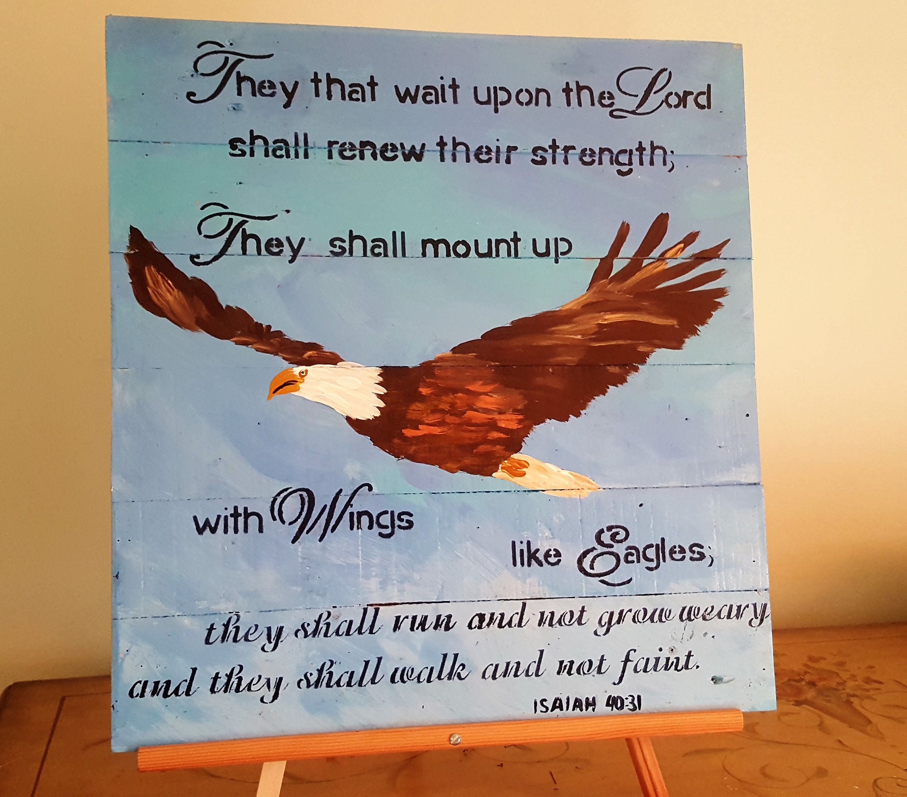 They That Wait Upon The Lord Shall Renew Their Strength Isaiah Etsy