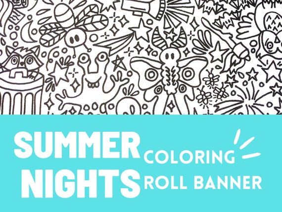 Summer Nights Coloring Roll Banner 