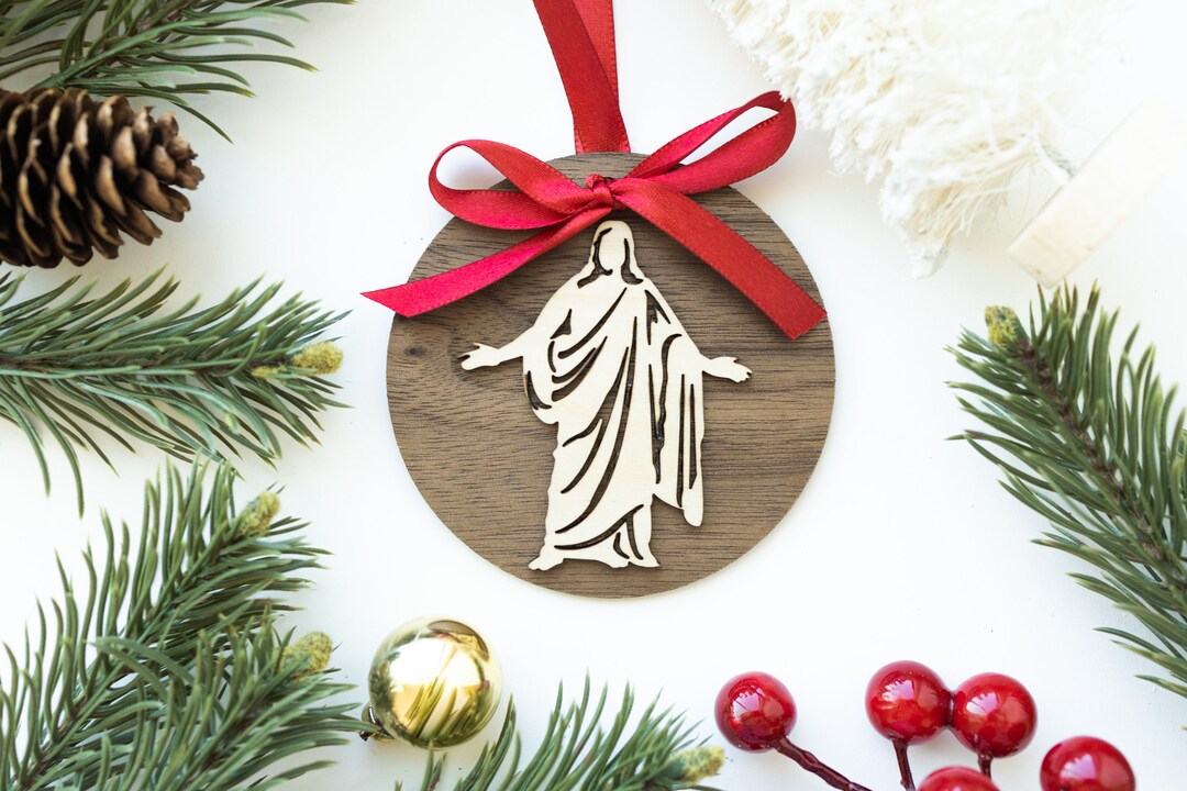 Christus Ornament // Wooden Jesus Christ Resurrected LDS Laser Etsy