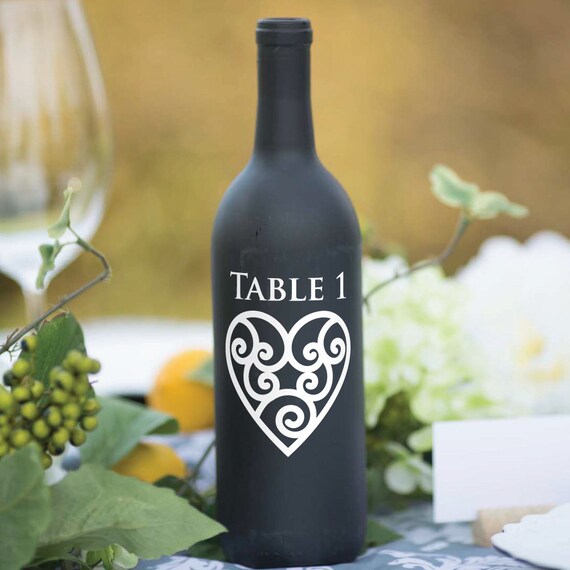 Wine Bottle Table Number Decals Wine Bottle Table Numbers Etsy