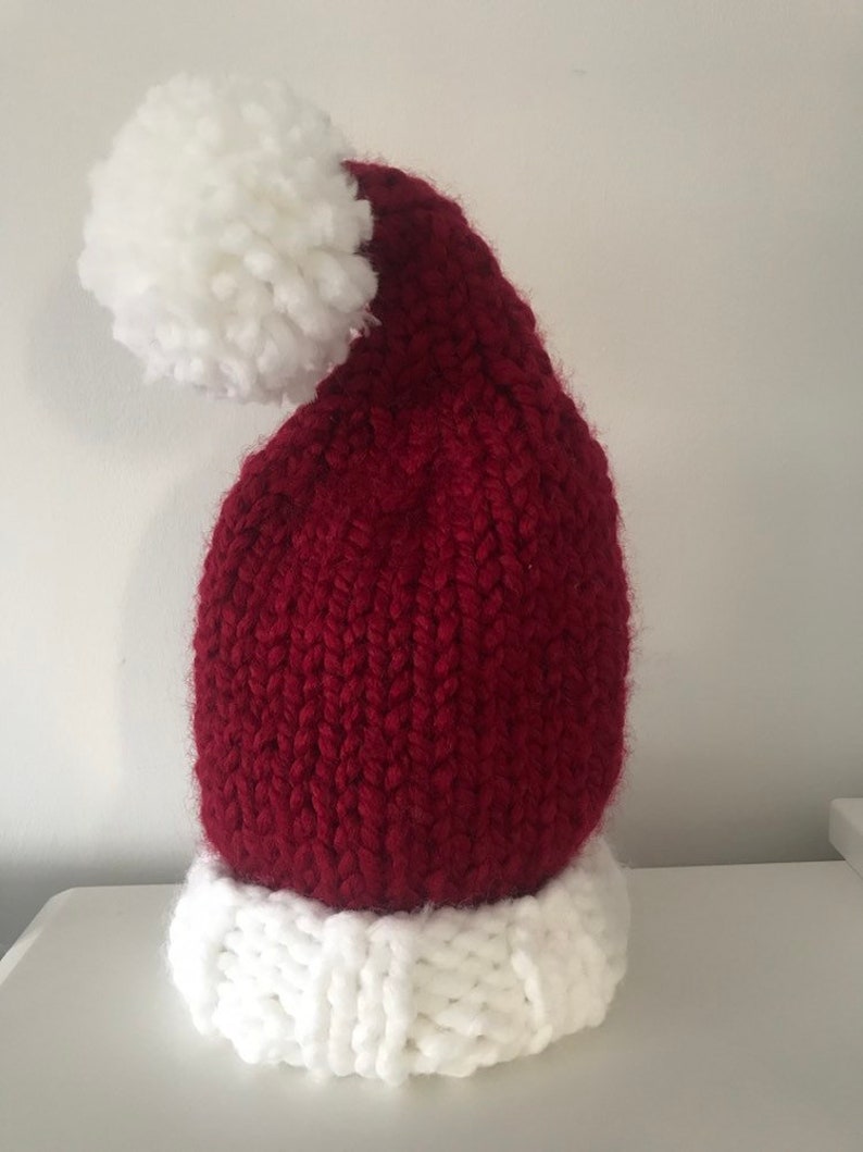 Christmas Tree Topper Hand Knitted Santa Hat Etsy UK