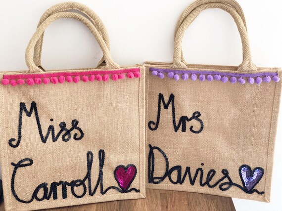 Personalised Tote Bag Beach Bag Jute Bag Lunch Bag Childrens Bag Etsy UK