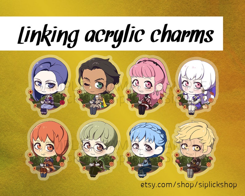 Llaveros acrílicos enlazables 40mm: Fire Emblem Three ...