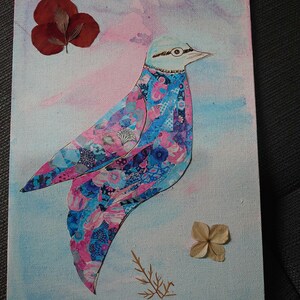 BIRD in collages and watercolor