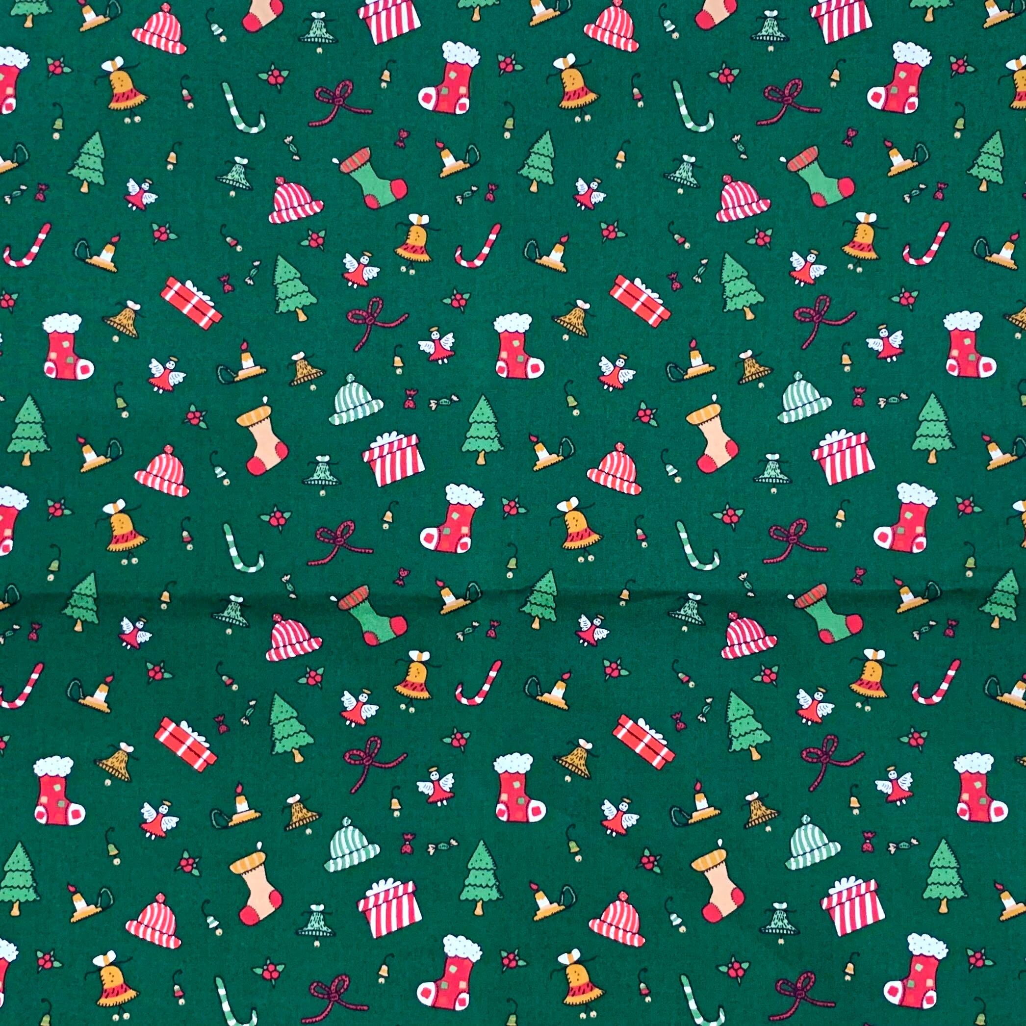 Cute Christmas Theme Cotton Fabric Christmas Decoration Etsy