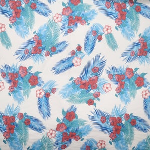 Hawaii Style Cotton Fabric - Tropicle Floral Printed Cotton Fabric, Hibiscus Flower Fabric, Hawaii Fabric, quilting fabric by the yard