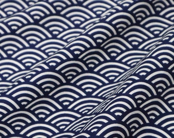 17.90 Eurmeter Japan fabric traditional cotton by the metre 50 cm x 110 cm Seigaiha midi red D1103a