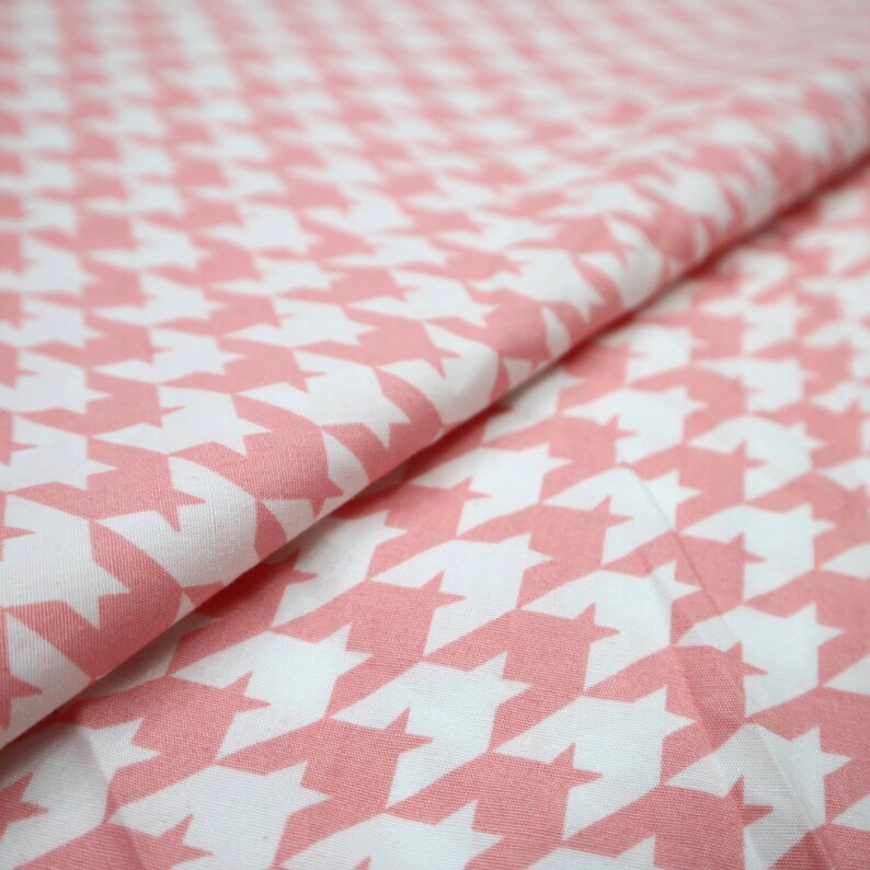 Houndstooth Fabric Pink and White Purple and White Etsy