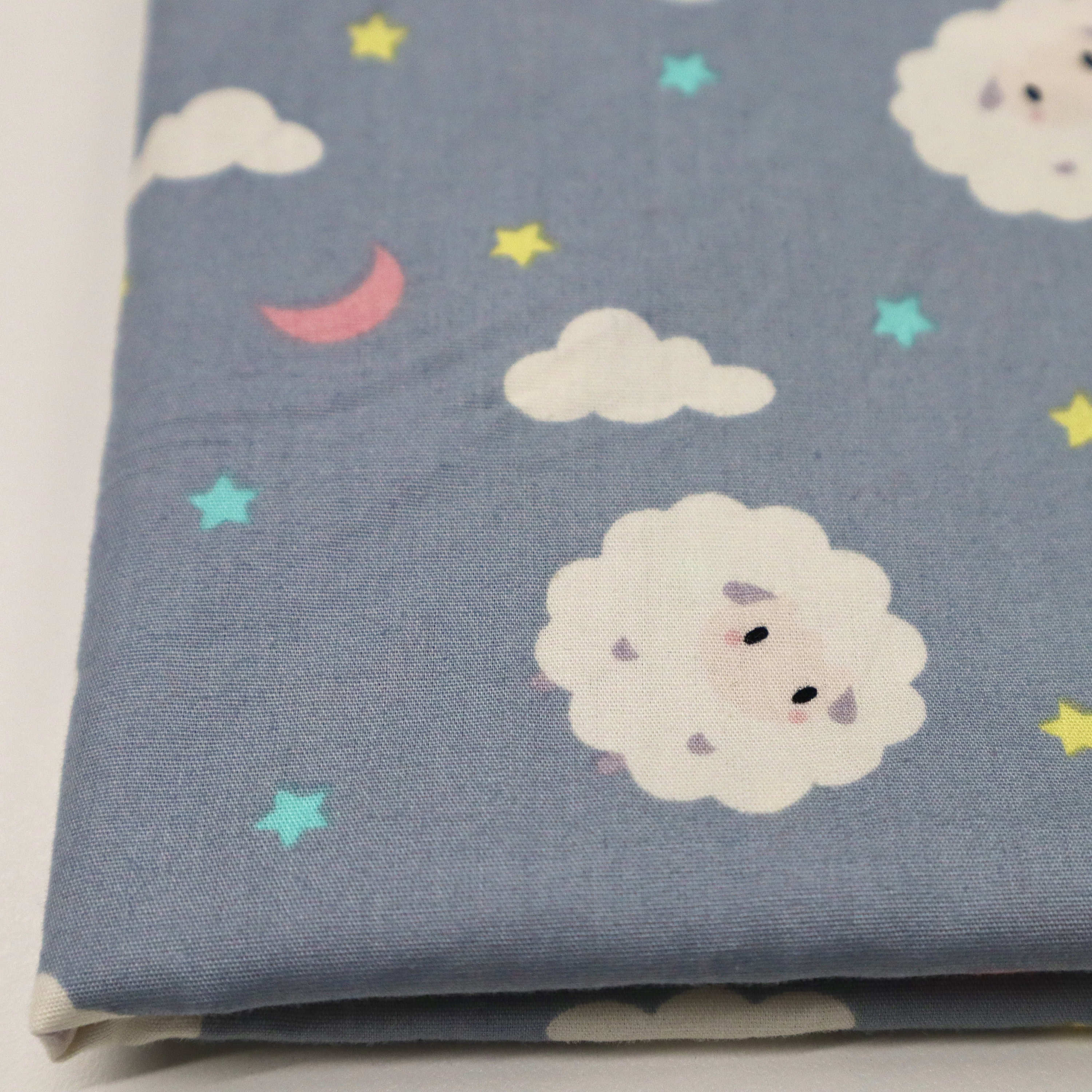 Cute Sheep printed cotton fabric Cute Sheep on pink blue Etsy