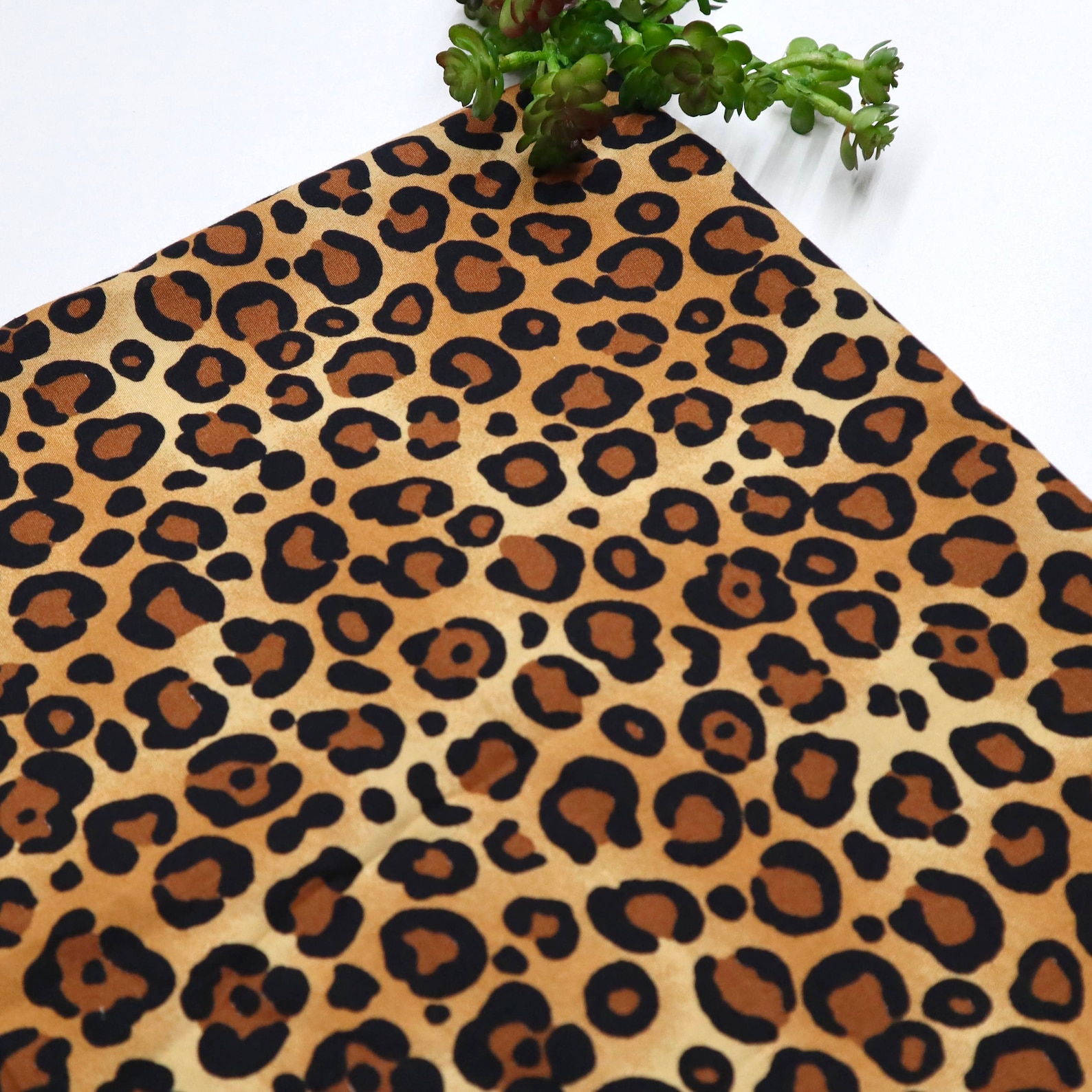 Leopard Cotton Fabric Leopard Skin Cotton Fabric Cheetah Etsy