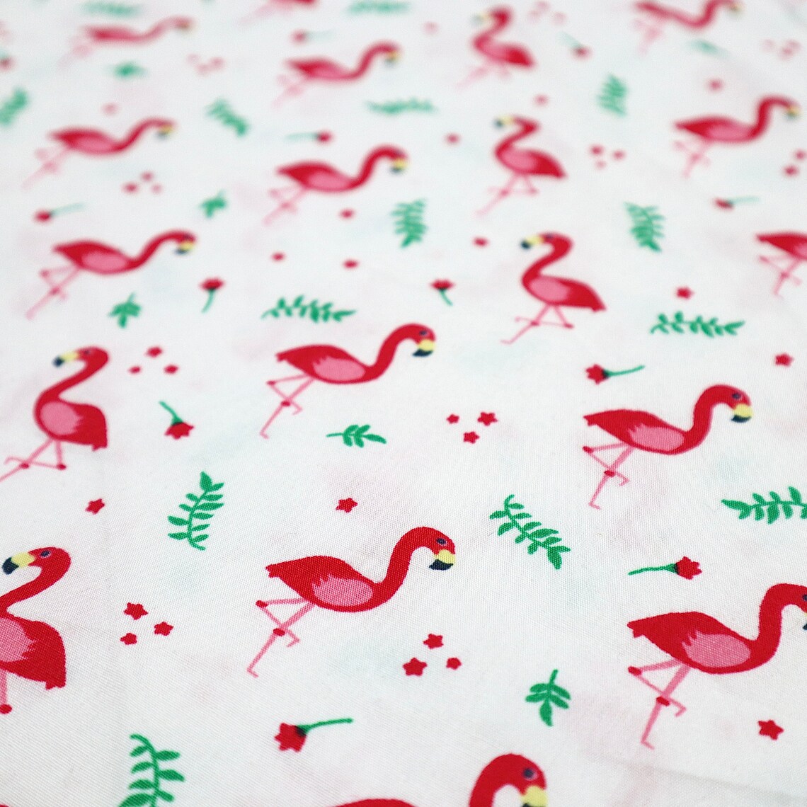 Flamingo Fabric Hot Pink Flamingo Printed Cotton Fabric Etsy