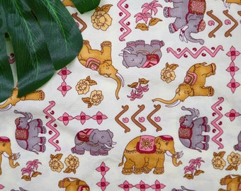 Schöne Elefanten Stoff asiatischen Stil Elefanten gedruckt auf