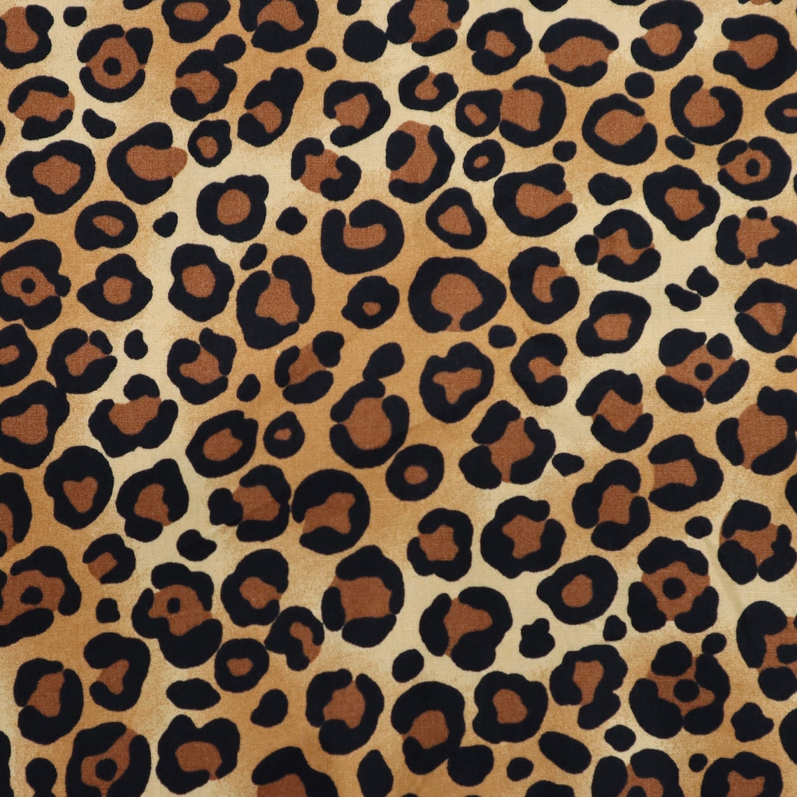 Leopard Cotton Fabric Leopard Skin Cotton Fabric Cheetah Etsy