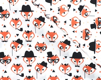 Detective Fox Cotton Fabric – Novelty Quilting Fabric