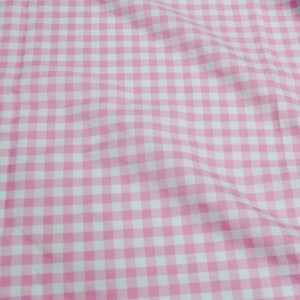 Sweet Pink and White Gingham Check Cotton Fabric - Sweet Pink Plaid Fabric, Pink Pastel Cotton Fabric, Quilting Cotton Fabric by the Yard