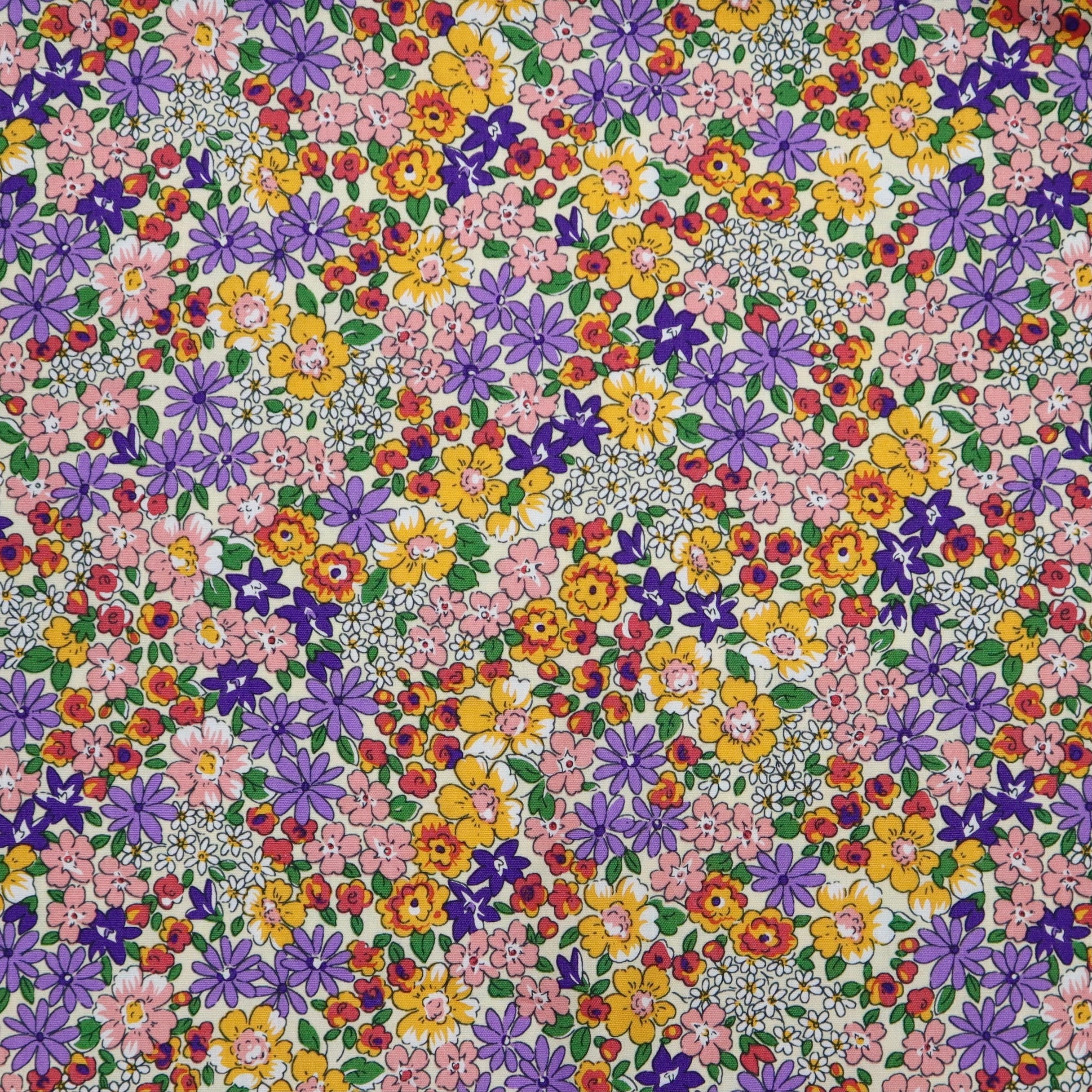 Colorful Little Flower Cotton Fabric Flowers Printed on Etsy UK