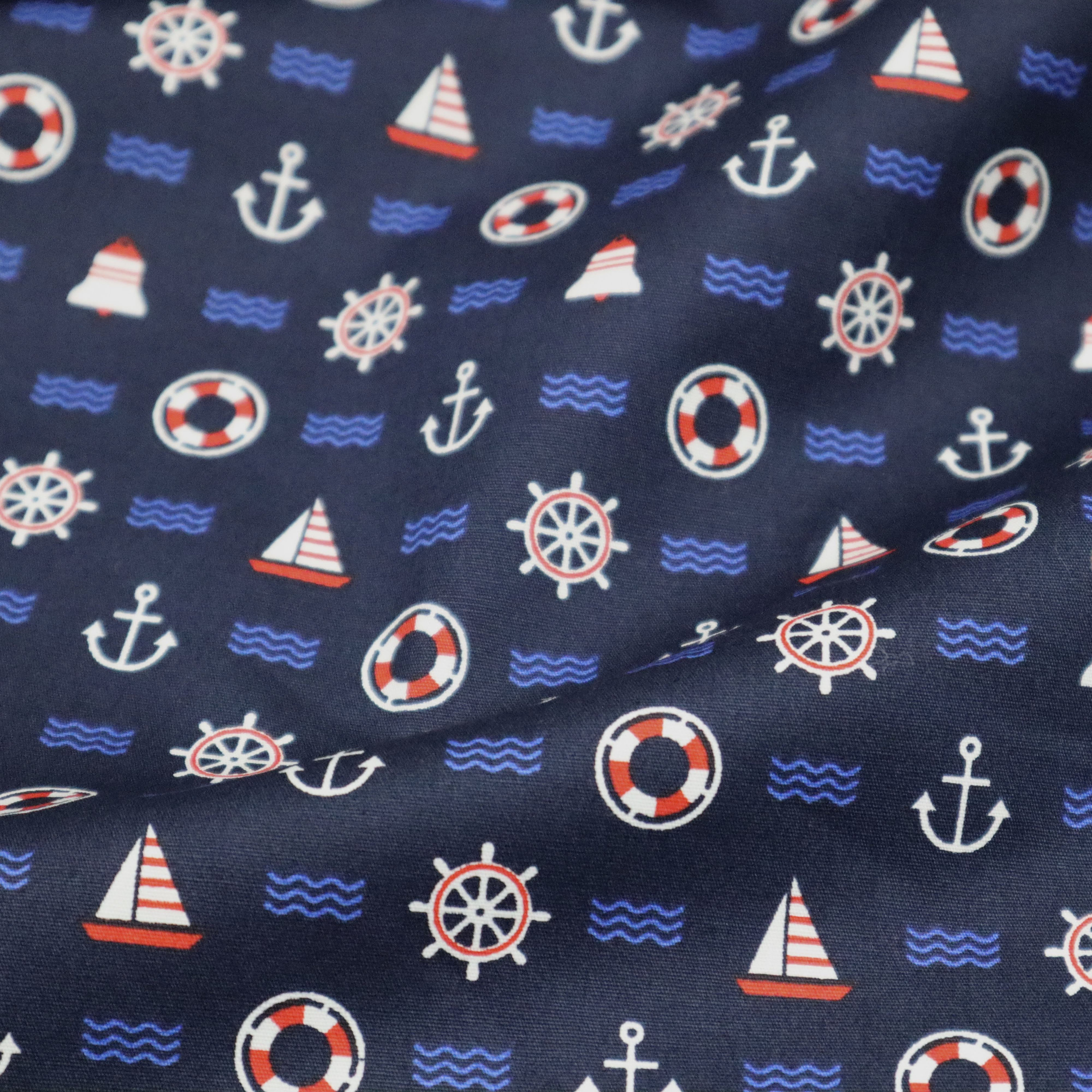 Sailor Sail Boat Anchor Cotton Fabric Boat and Anchor Etsy