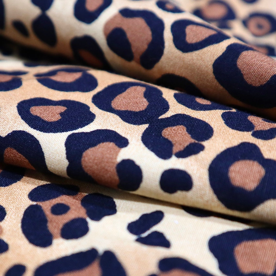 Leopard Cotton Fabric Leopard Skin Cotton Fabric Cheetah Etsy