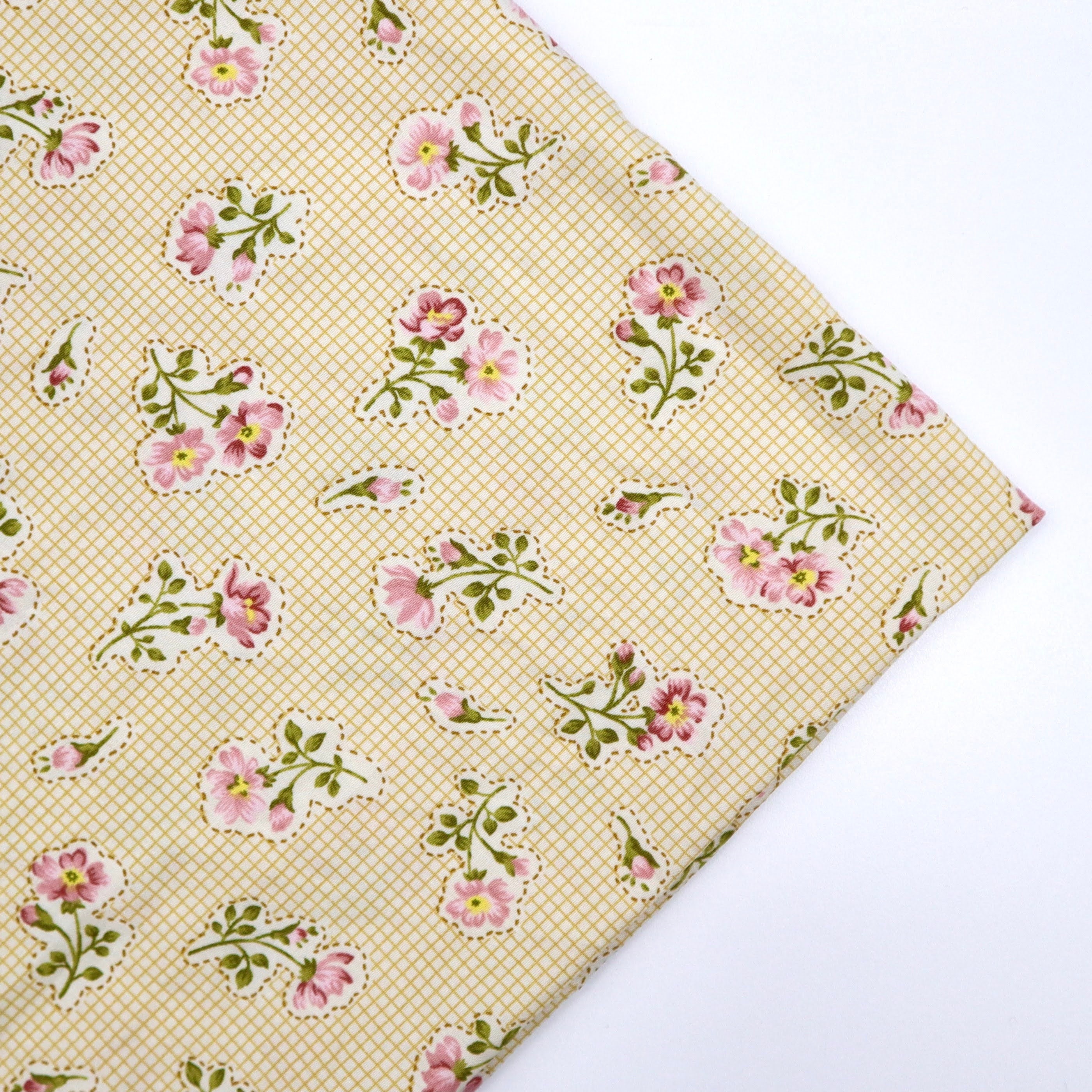 Yellow Small Flower Cotton print-110202 - Shop Fabrics like Cotton, Rayon,  Prints, Checks, Plain