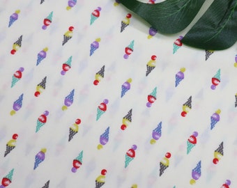 Stof ijshoorntje – kleurrijke print, quiltkatoen op maat gesneden