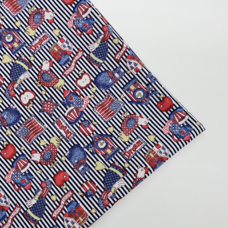 American Symbol Printed Fabric Quilting Cotton Fabric by the Yard Patriotic Cotton Fabric American Printed Cotton Fabric US Flag Fabric
