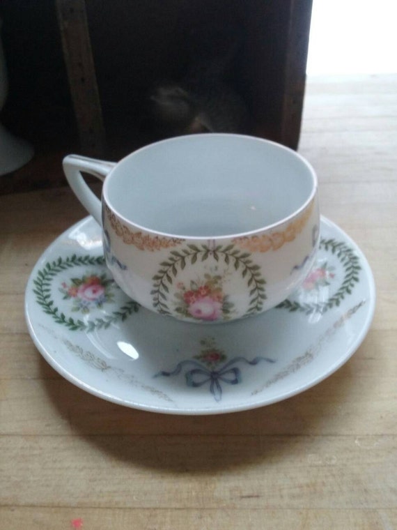 Rosenthal Donatello Tea Cup And Saucer Signed By Ernst Wahliss Etsy