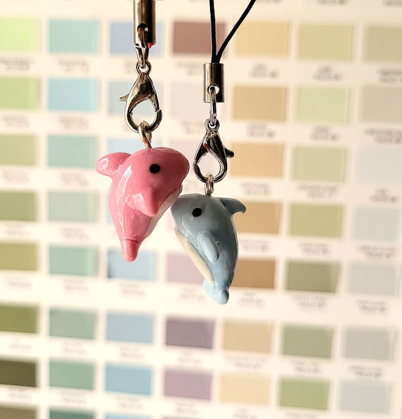 Puzzled Dolphin Plush Keychain and Sparkling Charm - Ocean  Sea Life