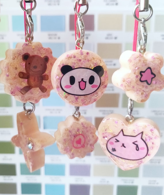 Pink Resin Keychain, Glimmer Glitter Shimmer Wholesome Valentine's