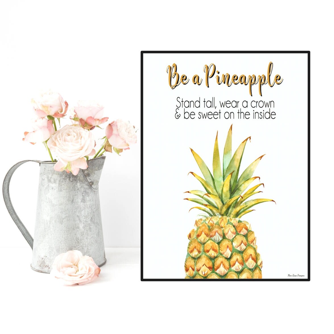 Pineapple quote print Pineapple poster Poster quote | Etsy