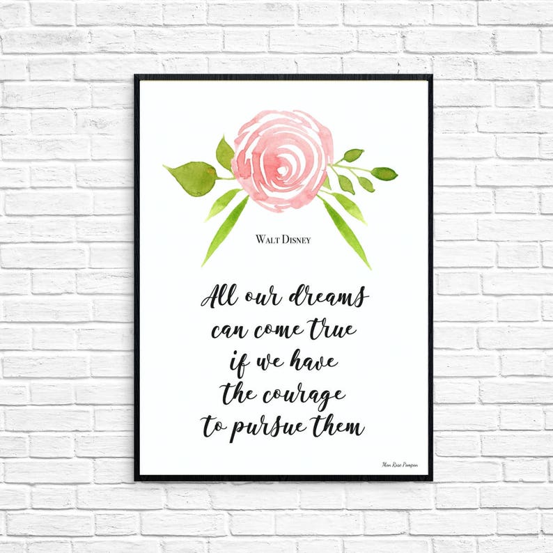 disney quote disney print children poster bedroom wall etsy
