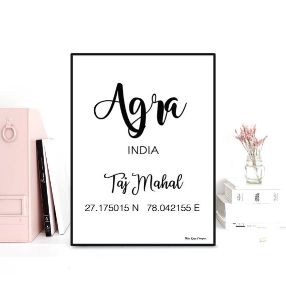 New York United States Of America Coordinates Travel Quote Wall Art Print