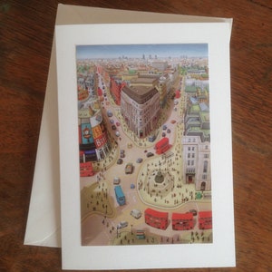 Piccadilly Circus - Carte de voeux - Art londonien - Impression Londres