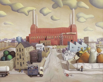 Battersea Power Station Print - Limited Edition Print - Battersea Power Station Art - Battersea Power Station artwork - Battersea Wall Art