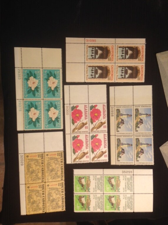 6 State Plate Blocks Commemorative Postage Stamps MNH OG Etsy