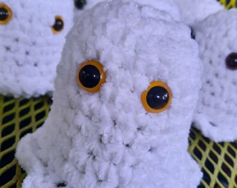 Fantasma de Crochê de Pelúcia: Fantasma Amigurumi Fofinho de Halloween