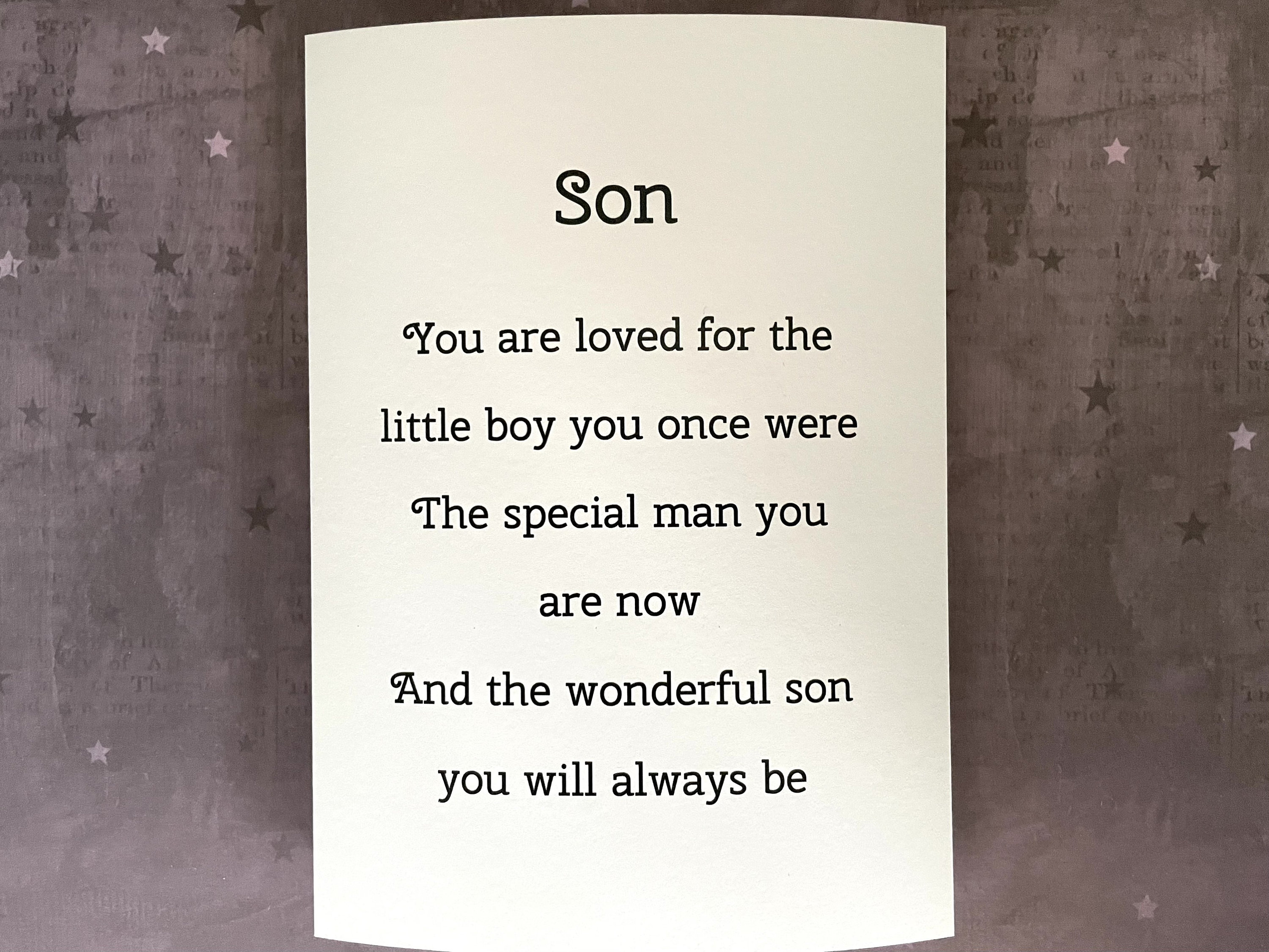 Card for Grown up Son Special Sons Birthday Birthday Card Etsy UK