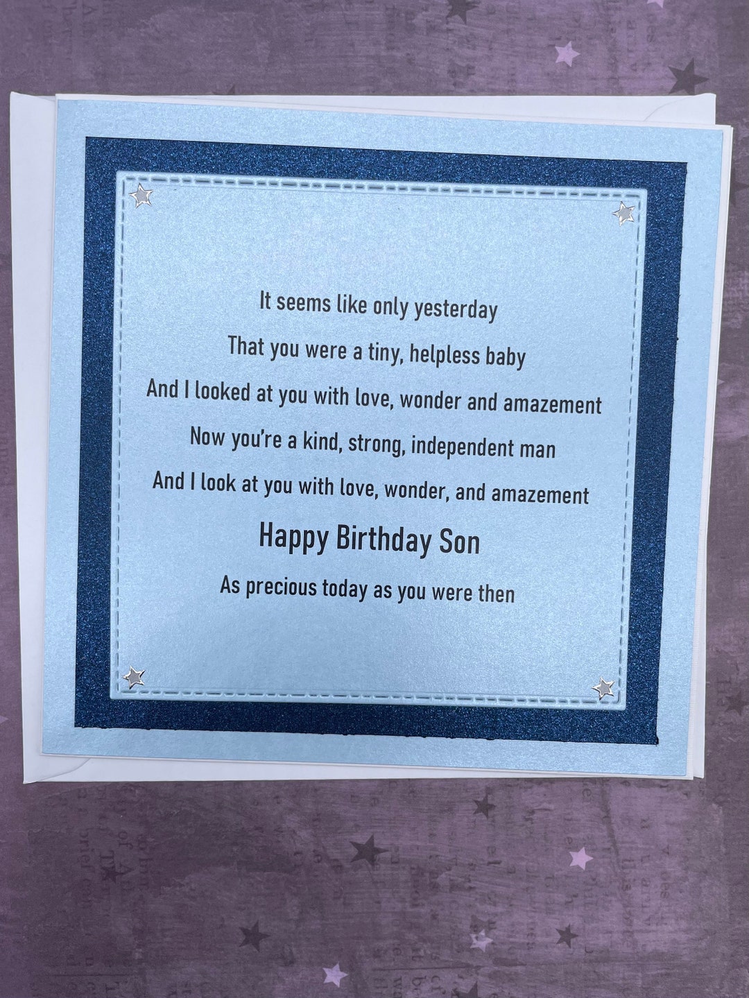Birthday Card for Grown up Son Precious Son's Birthday Etsy