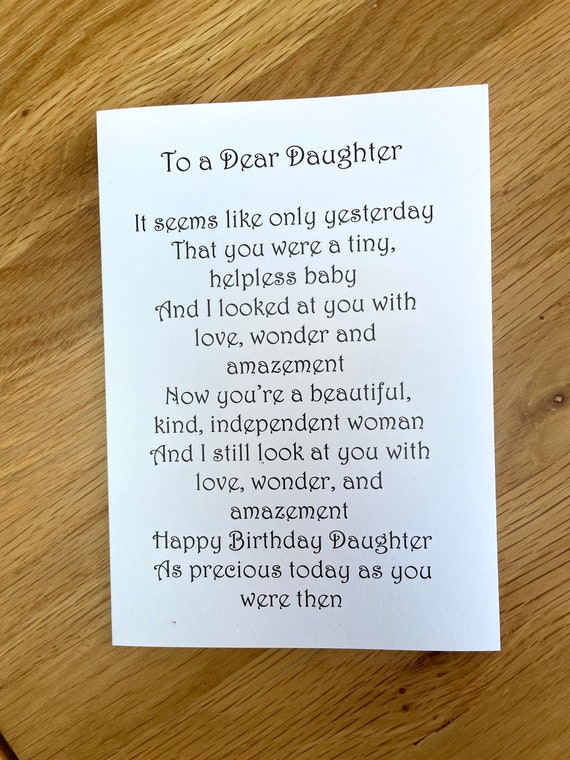 Kaart Voor Volwassen Dochter Speciale Verjaardag Van Dochter Etsy Belgie