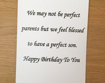 Carte Pour Le Fils Adulte Anniversaire Special De Fils Carte Etsy Carte Pour Le Fils Adulte Anniversaire Special De Fils Carte Etsy