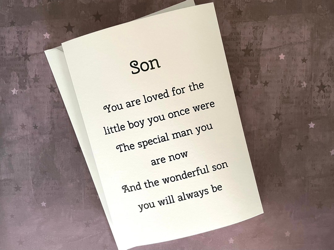 Card for Grown up Son, Special Sons Birthday, Birthday Card for Son