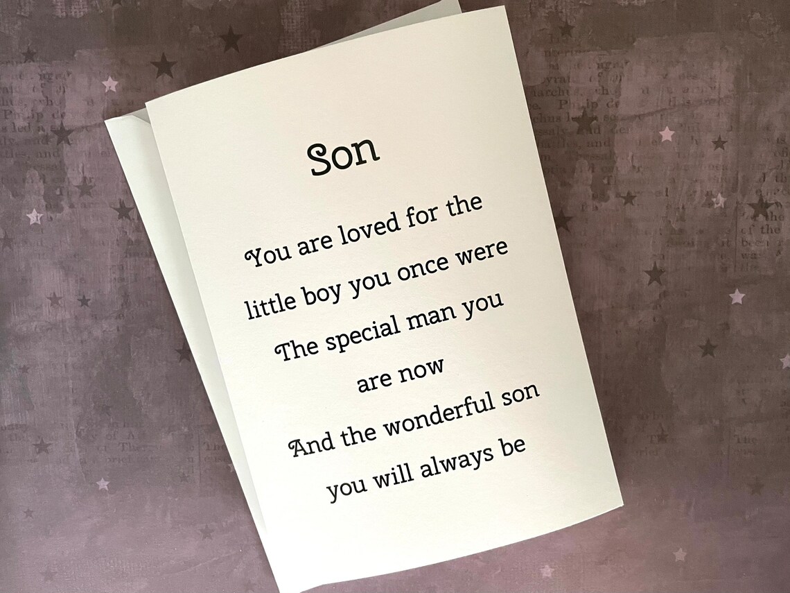 Card for Grown up Son Special Sons Birthday Birthday Card Etsy UK