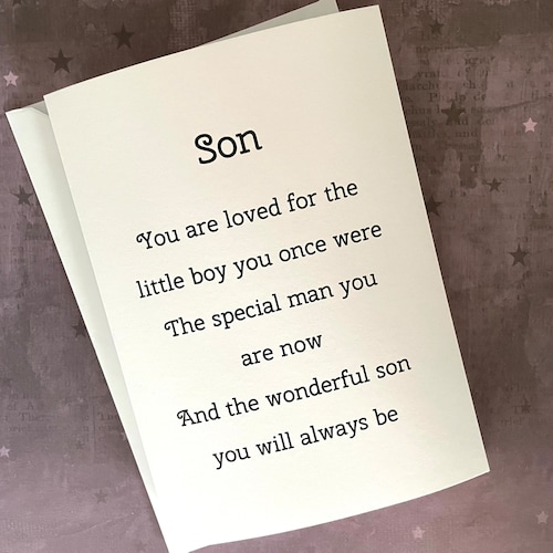 Card for Grown up Son Special Sons Birthday Birthday Card Etsy UK